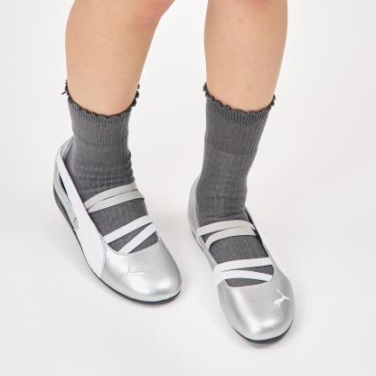 PUMA W SPEEDCAT BALLET METALLIC - 01SILVER/WH