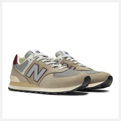 New Balance 574 U574SKB ARID STONE with MONARCH BURGUNDY
