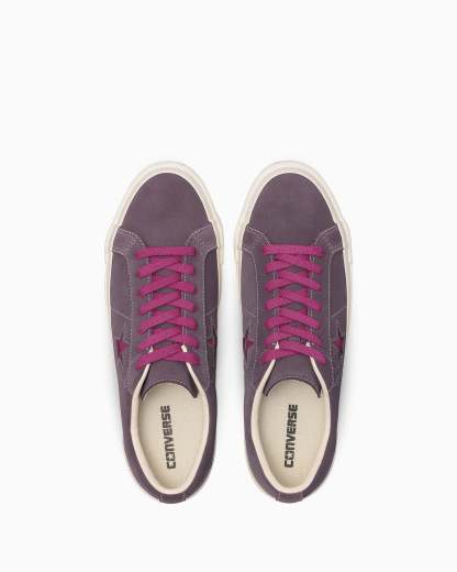 CONVERSE ONE STAR AGED SUEDE - パープル/ピンク - 4