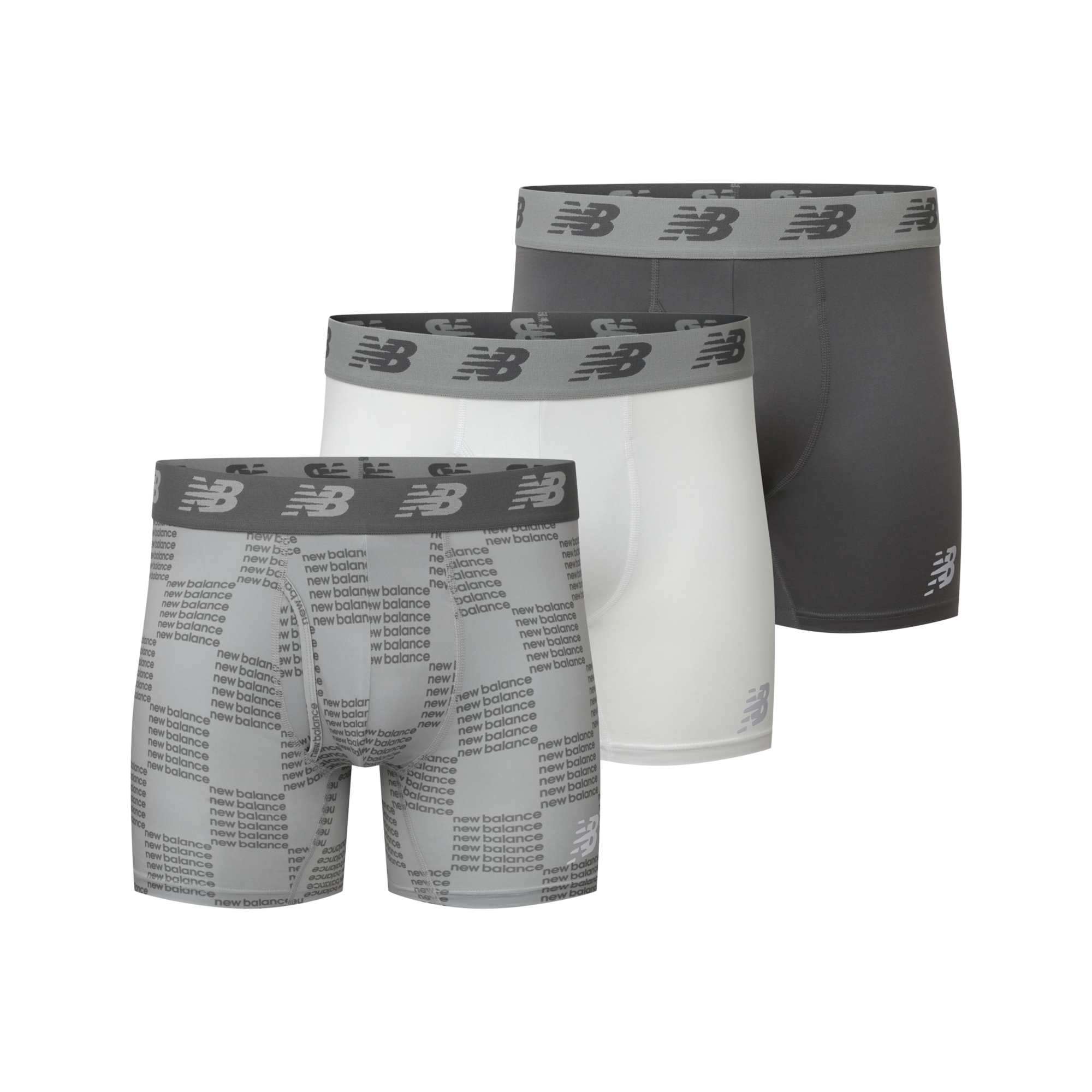 New Balance プレミアムボクサー 6インチ前開き3P, LAU13001FNG
