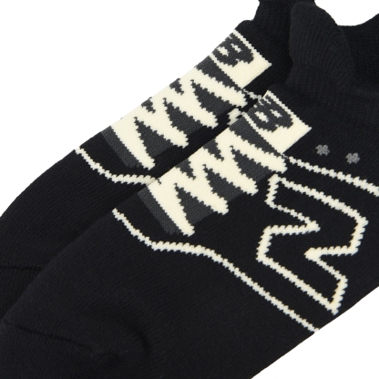 New Balance スニーカー柄パイルソックス, LAS35701BK