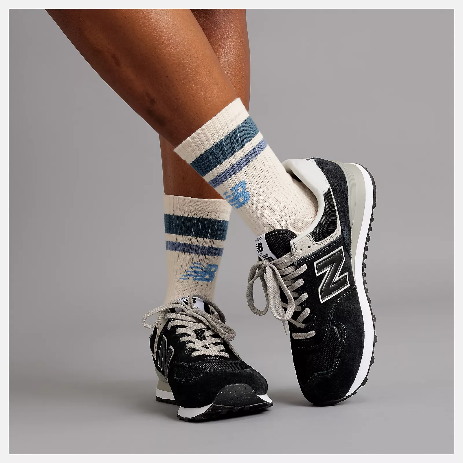 New Balance 574 Core ML574EVB BLACK with WHITE