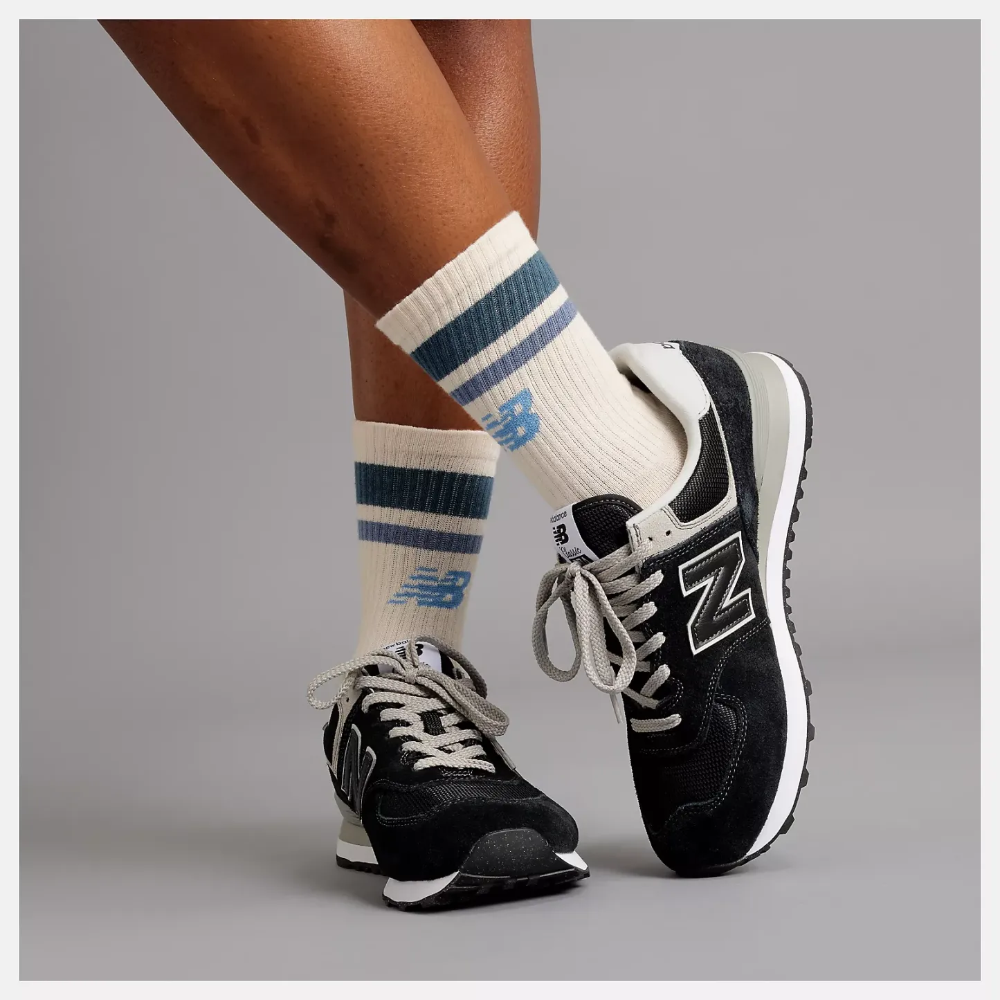 New Balance 574 Core ML574EVB BLACK with WHITE