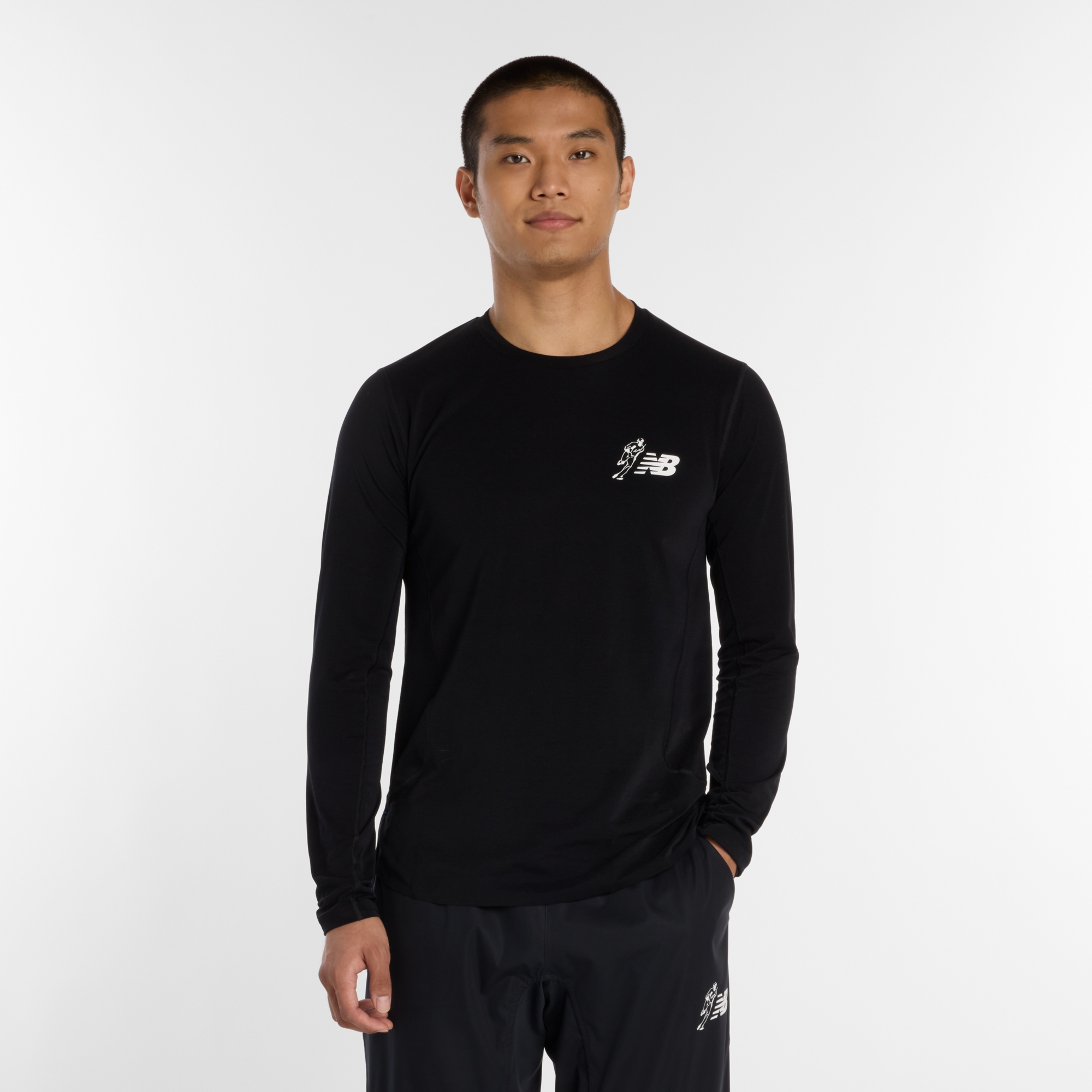 New Balance 大谷翔平シグネチャーパフォーマンス長袖トップ, MT61J32EBK
