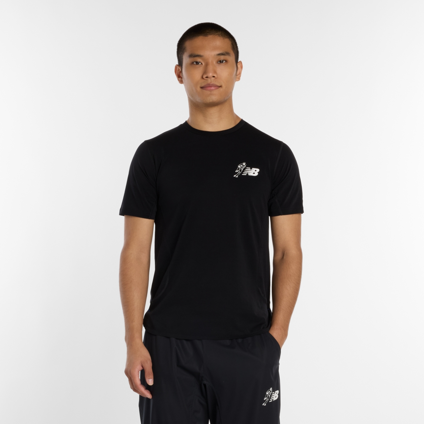 New Balance 大谷翔平シグネチャーパフォーマンス半袖トップ, MT614587BK