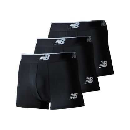 New Balance メッシュボクサー 3インチ前閉じ3P, LAU13048BKK