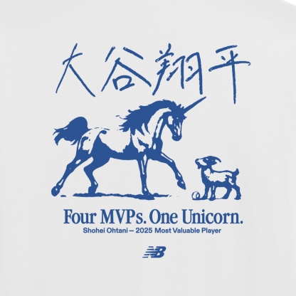 New Balance 大谷翔平 Unicorn ショートスリーブTシャツ2025, AMT55399WT