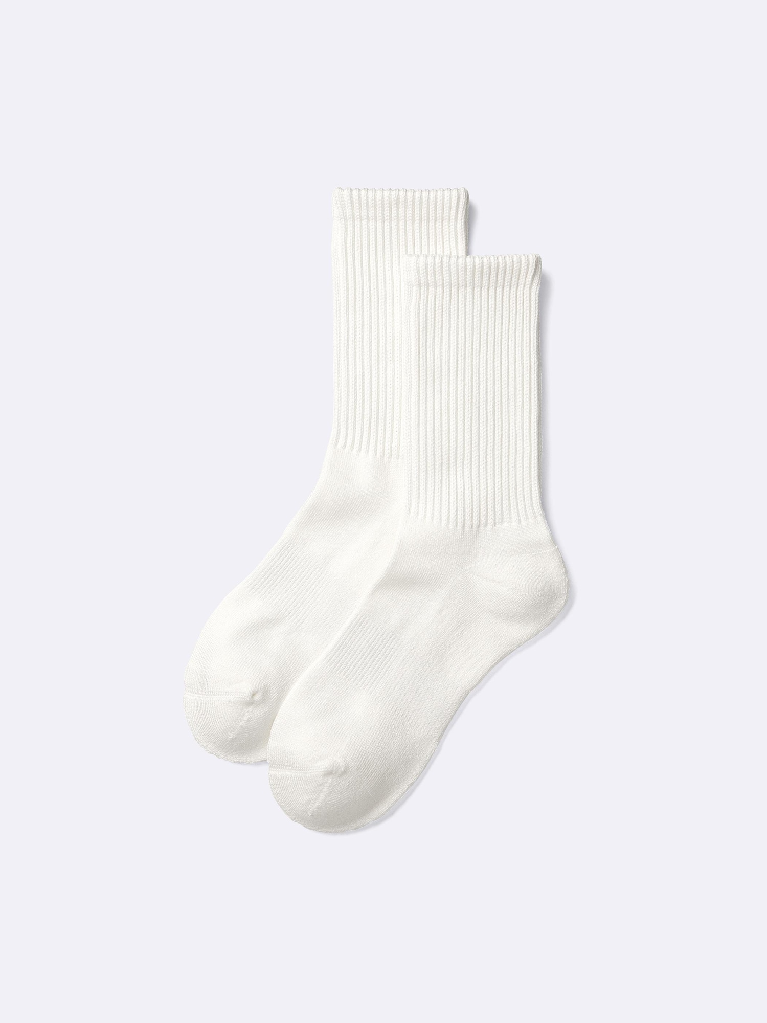 スタイルヒートリブパイルクルーソックス - 01 OFF WHITE