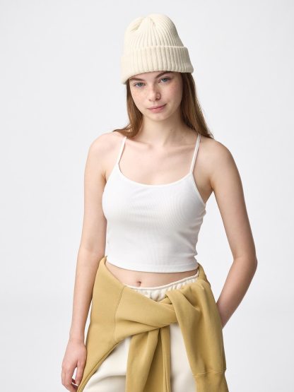 ブラフィール2WAYクロップドキャミソール - 01 OFF WHITE