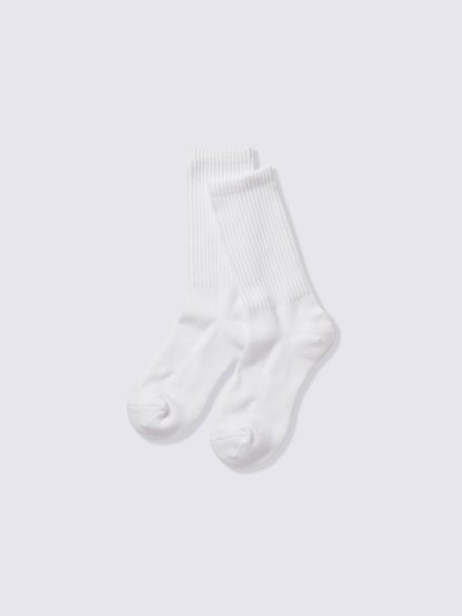 リブパイルクルーソックス - 01 OFF WHITE