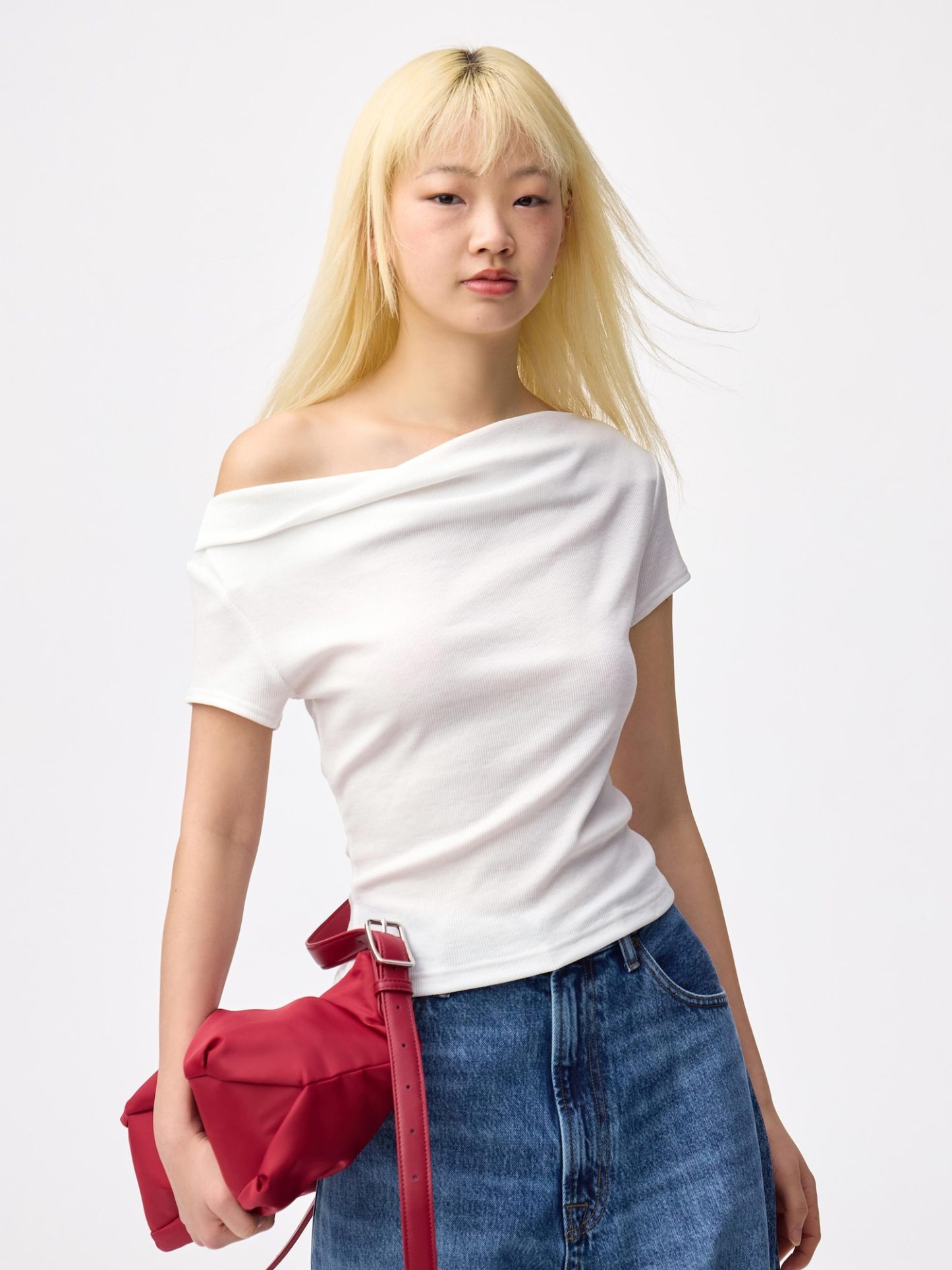ドレープネックT OS - 01 OFF WHITE