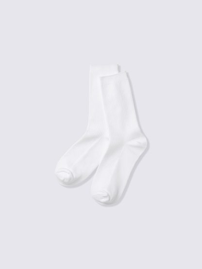 リブクルーソックス - 01 OFF WHITE