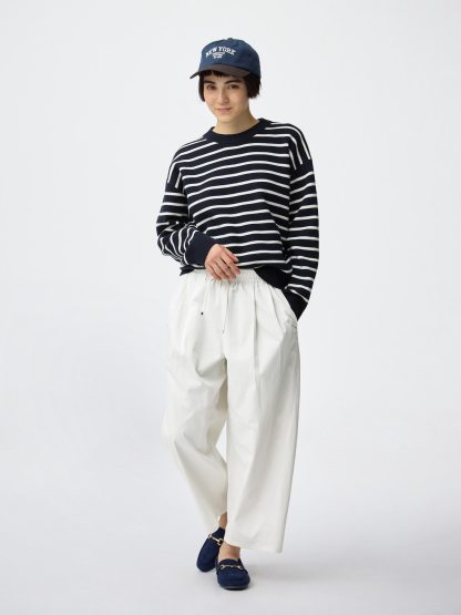 バレルアンクルパンツ(丈短め57.0cm) - 01 OFF WHITE