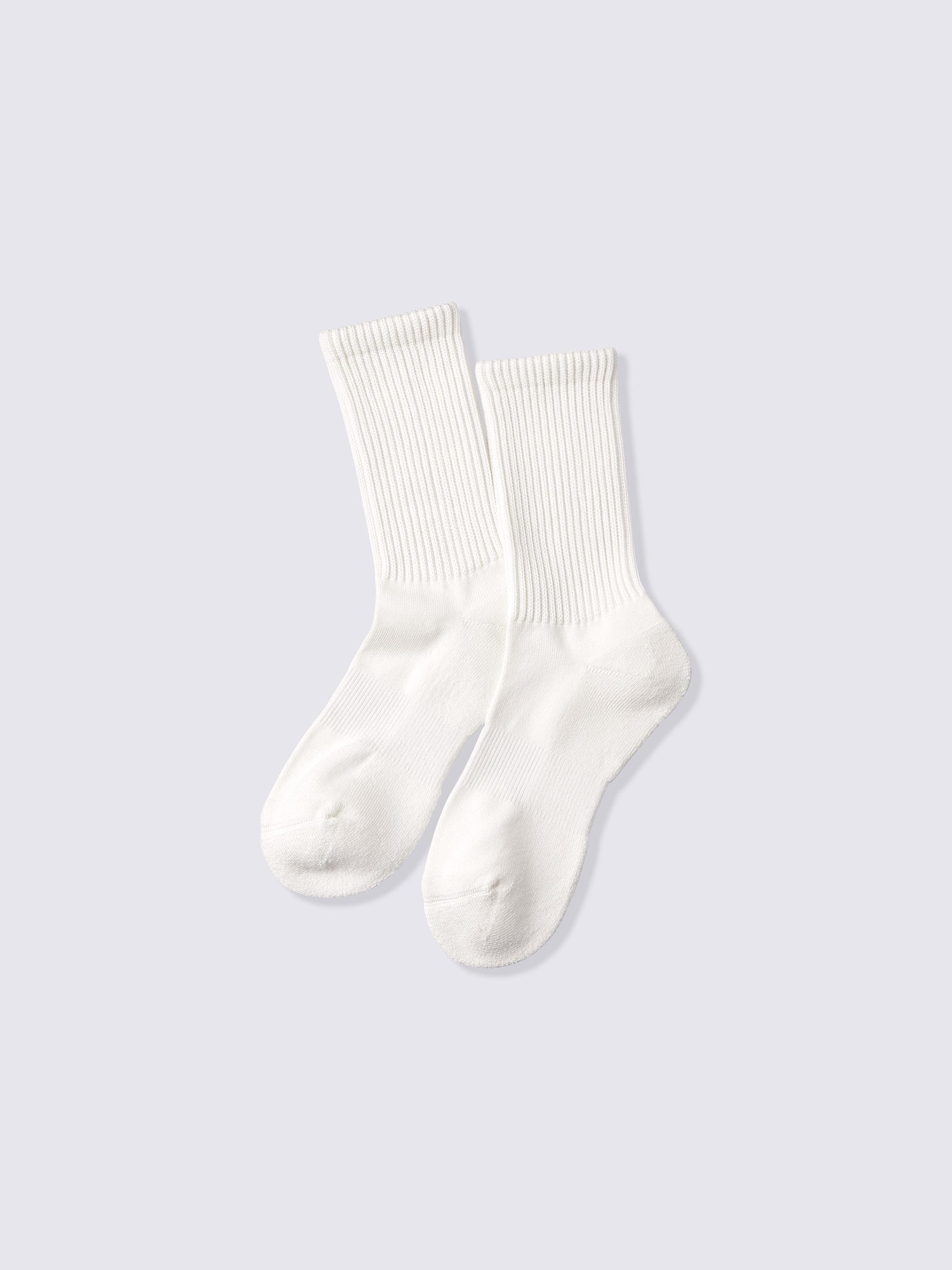 ウォームリブパイルクルーソックス - 01 OFF WHITE