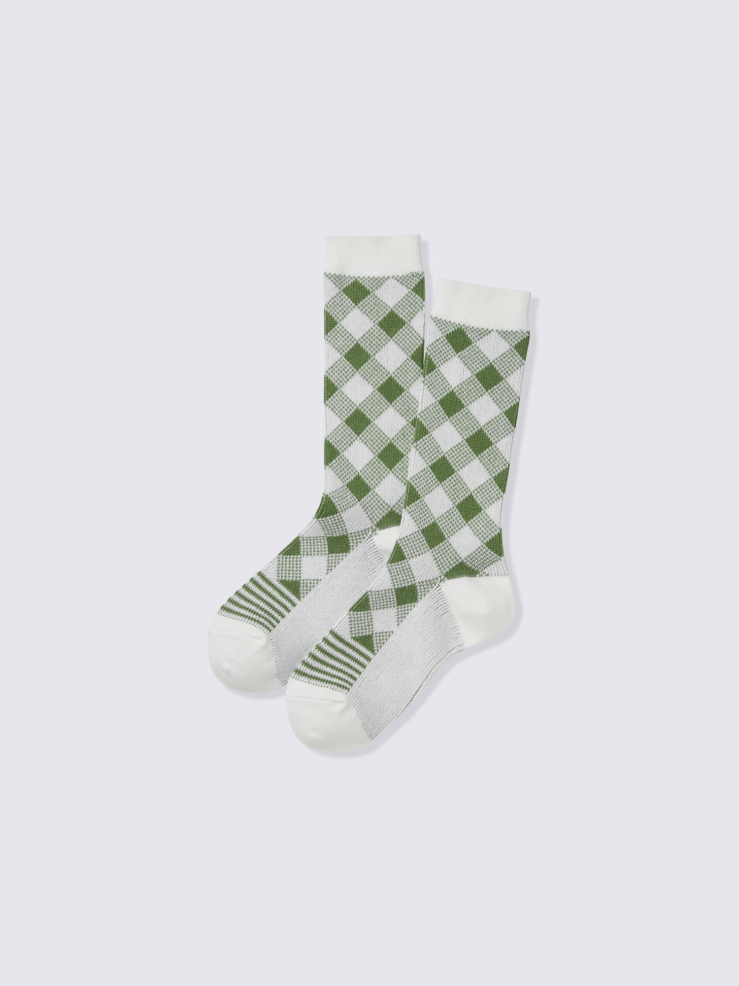 クルーソックス(チェック) - 01 OFF WHITE
