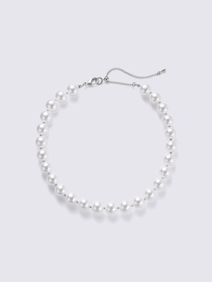 パールライクボリュームネックレス - 01 OFF WHITE