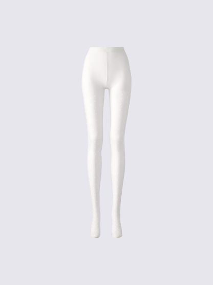 タイツ(ドット)(20デニール) - 01 OFF WHITE