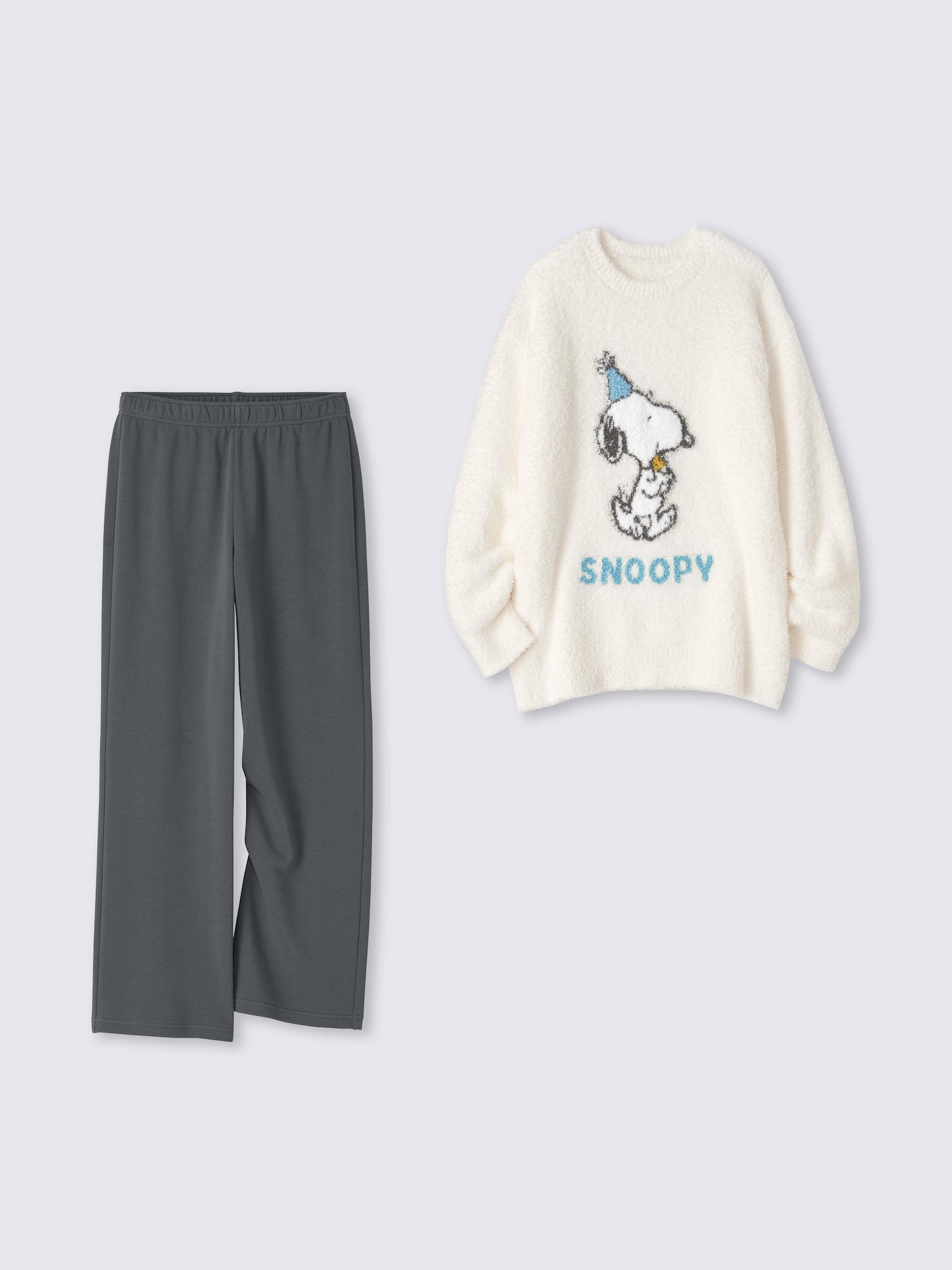 ラウンジセット(長袖＆ロングパンツ) Peanuts - 01 OFF WHITE