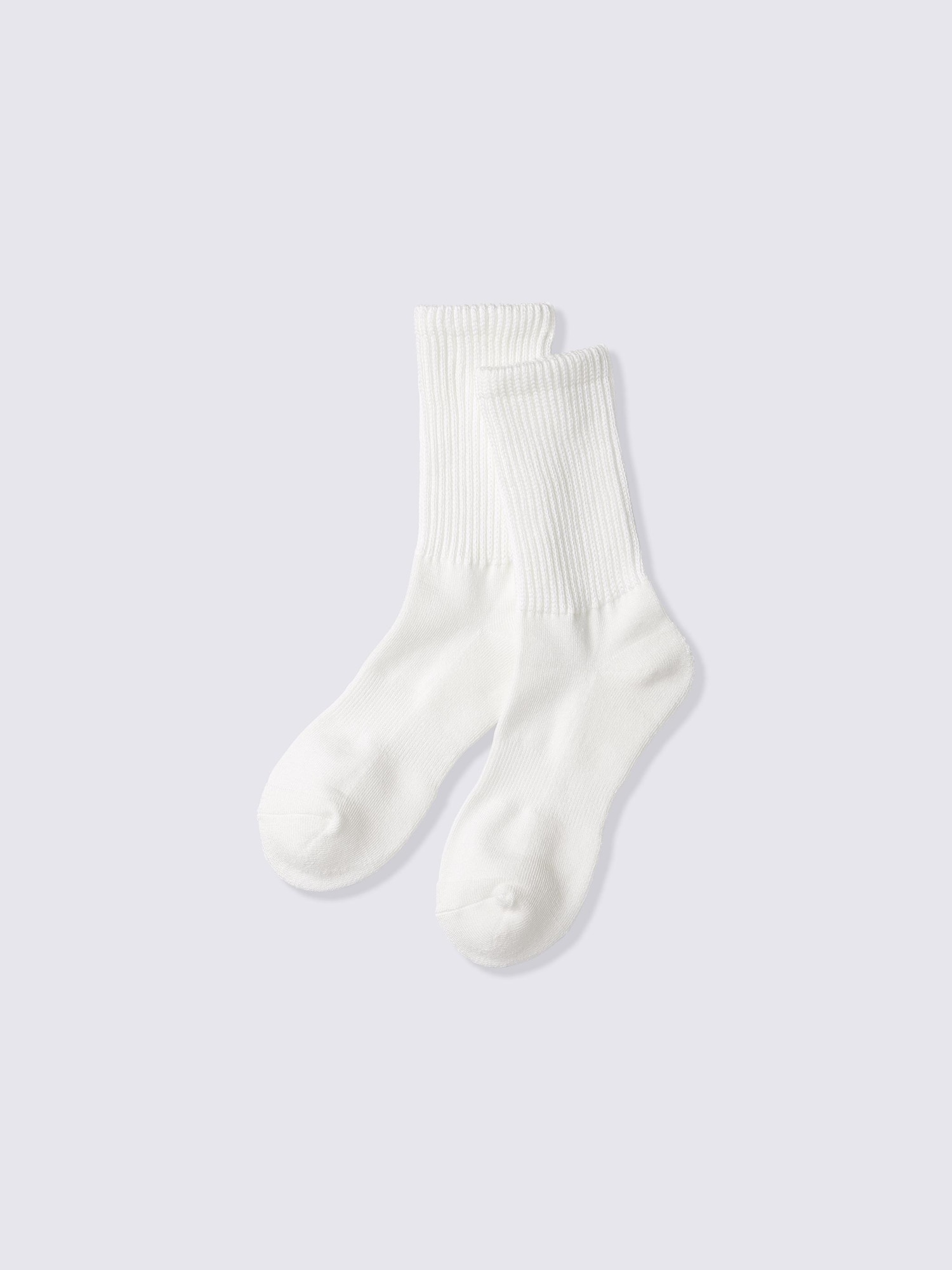 ウォームリブパイルクルーソックスB - 01 OFF WHITE