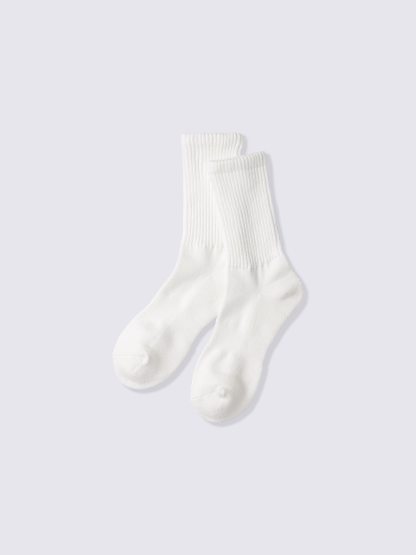 ウォームリブパイルクルーソックスB - 01 OFF WHITE