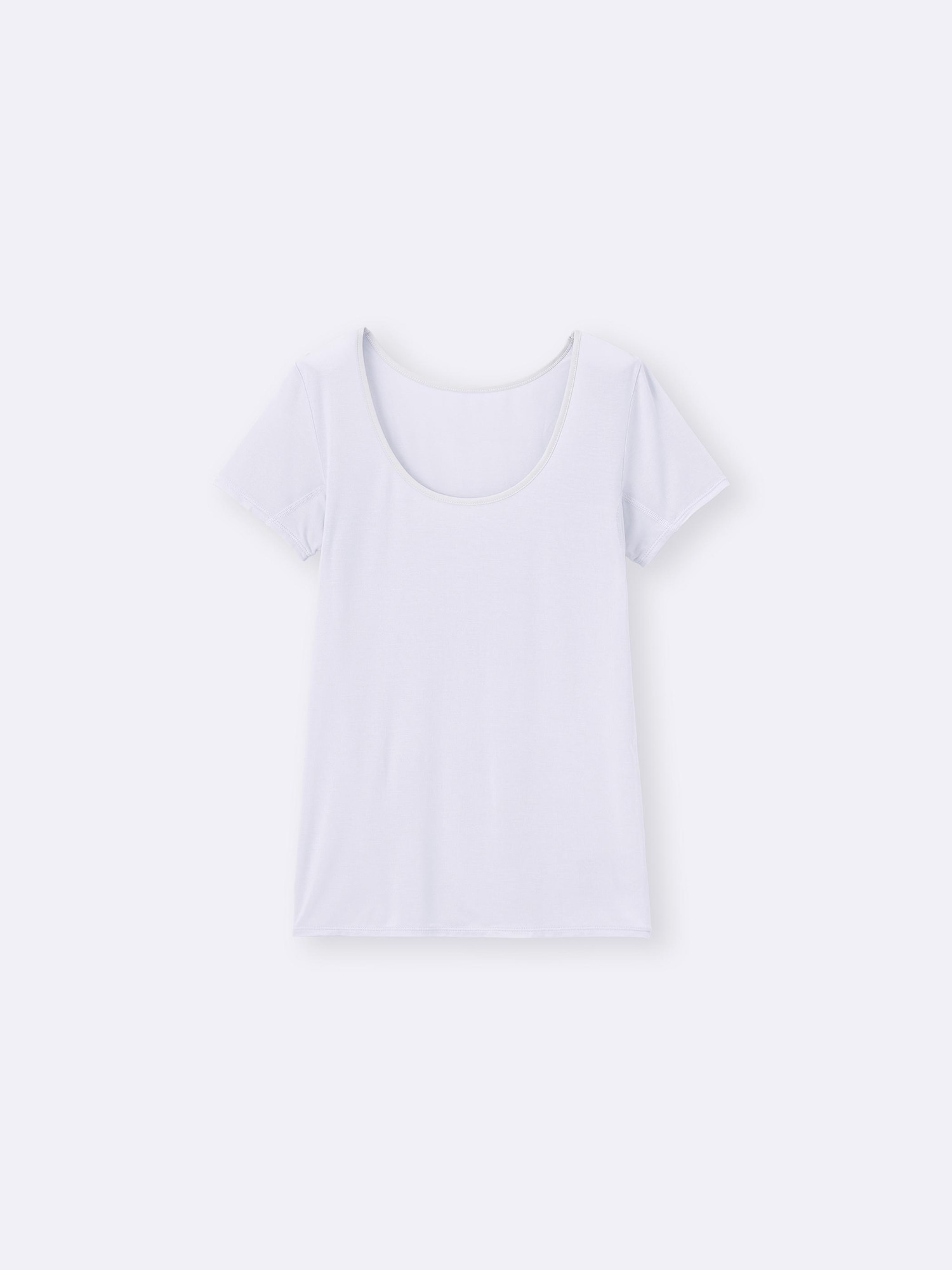 スタイルドライUネックT(半袖)(汗取り付き) - 02 LIGHT GRAY