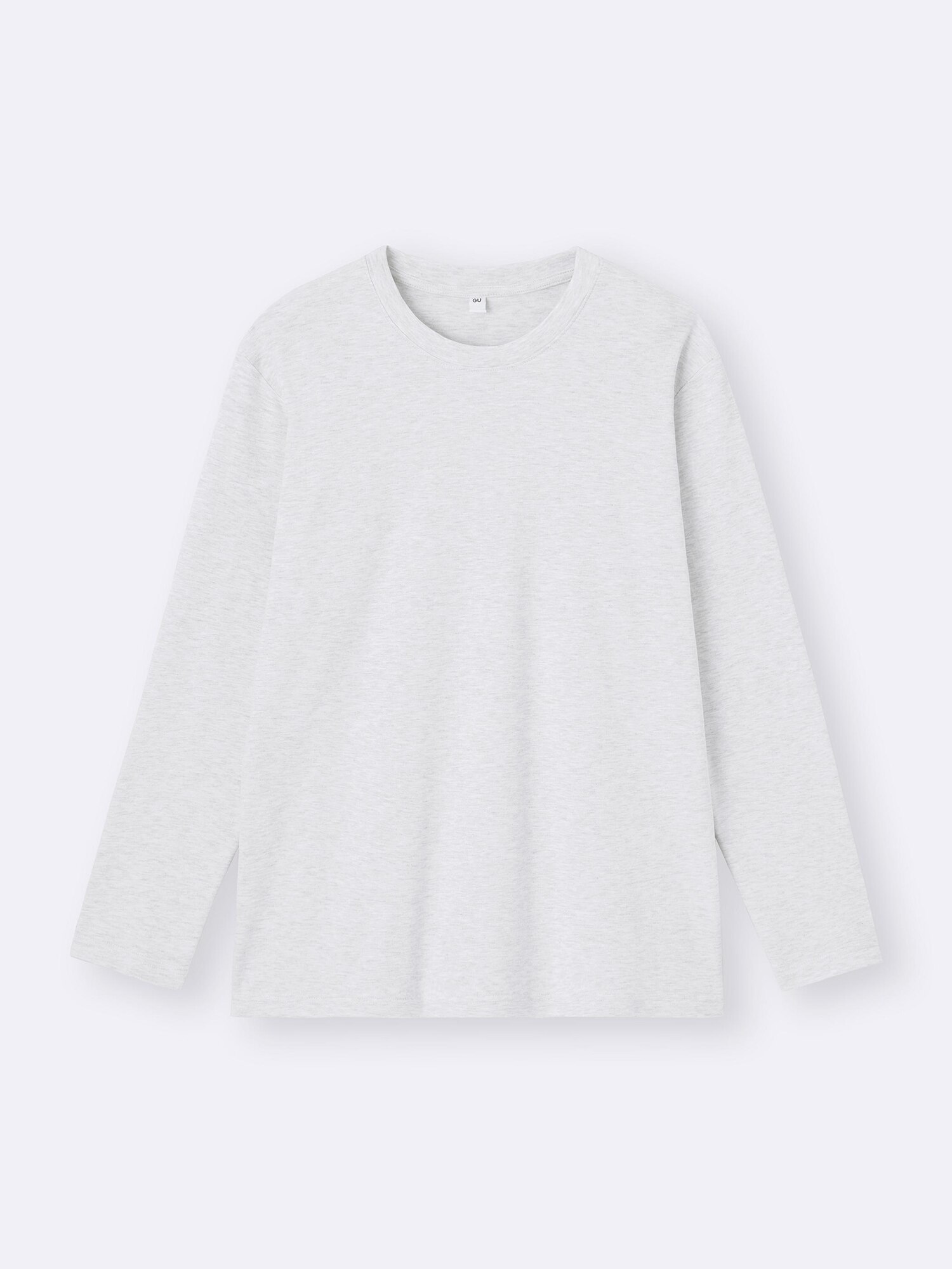 ソフトコットンクルーネックT(長袖) - 02 LIGHT GRAY