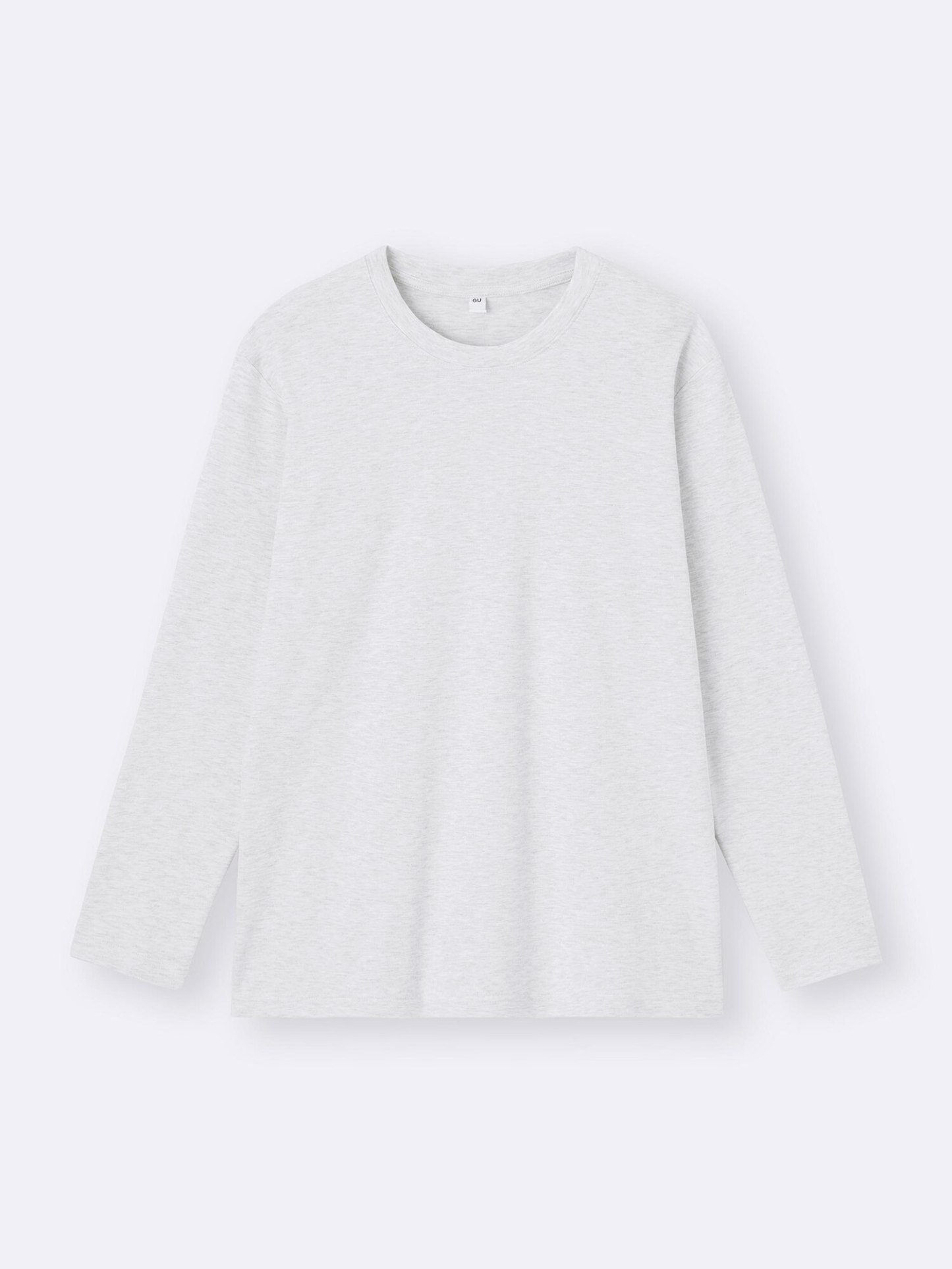 ソフトコットンクルーネックT(長袖) - 02 LIGHT GRAY