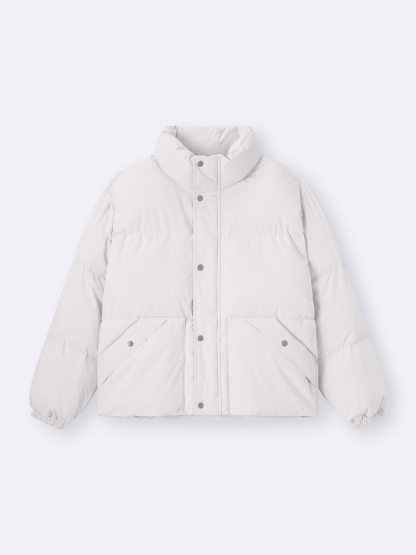 ウォームパデッドスタンドブルゾン(2025年度冬商品) - 02 LIGHT GRAY