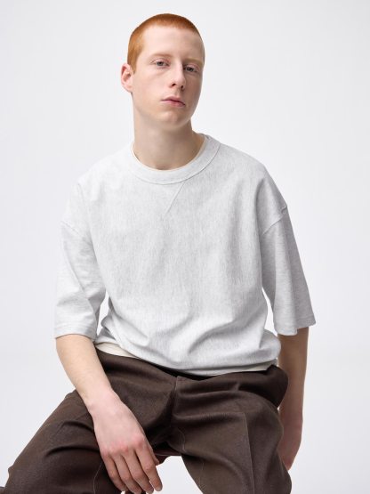 スウェT(5分袖) - 02 LIGHT GRAY