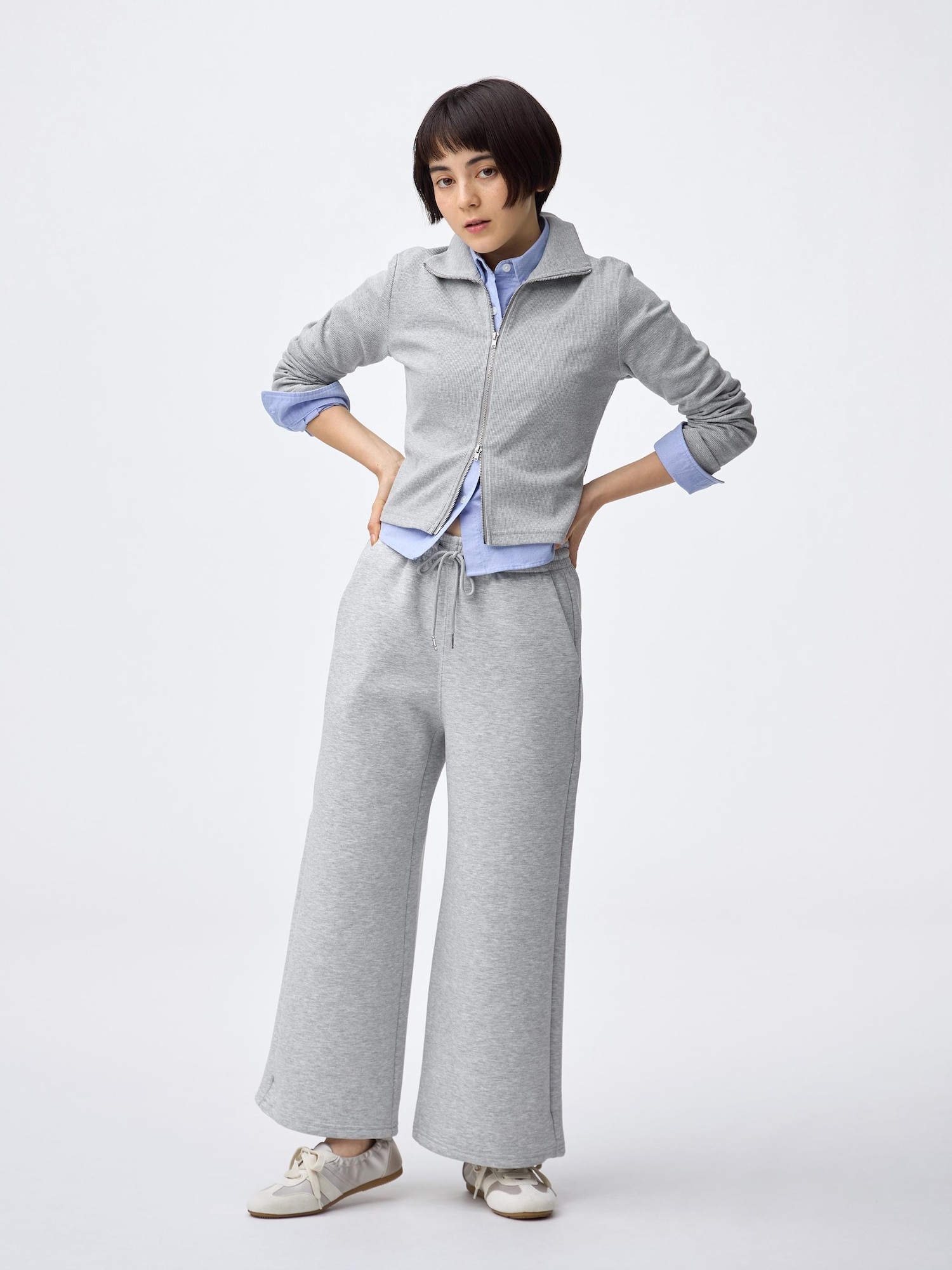 パフスウェットバギーパンツ(丈短め62.0cm) - 03 GRAY