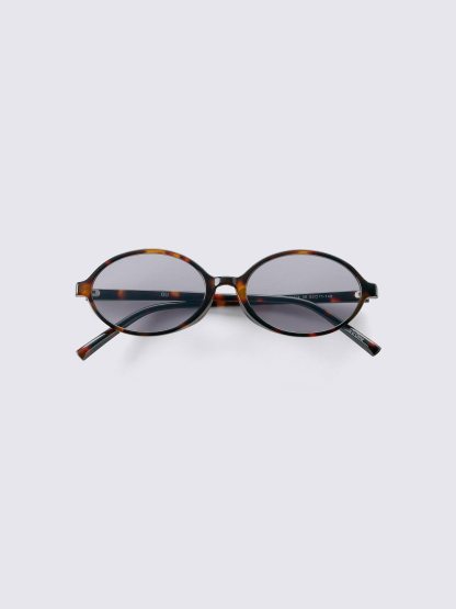 UVカットオーバルサングラス - 04 GRAY