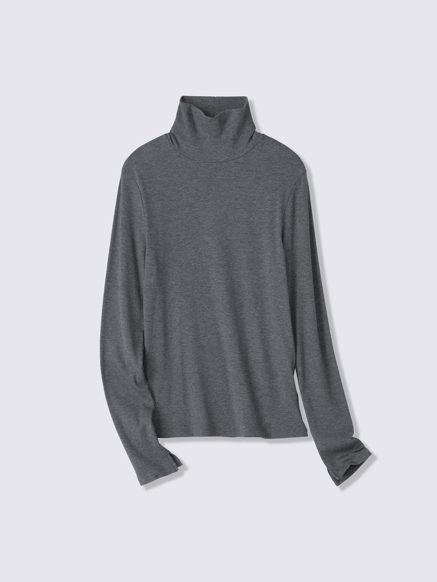 ウォームリブタートルネックT(長袖) - 08 DARK GRAY