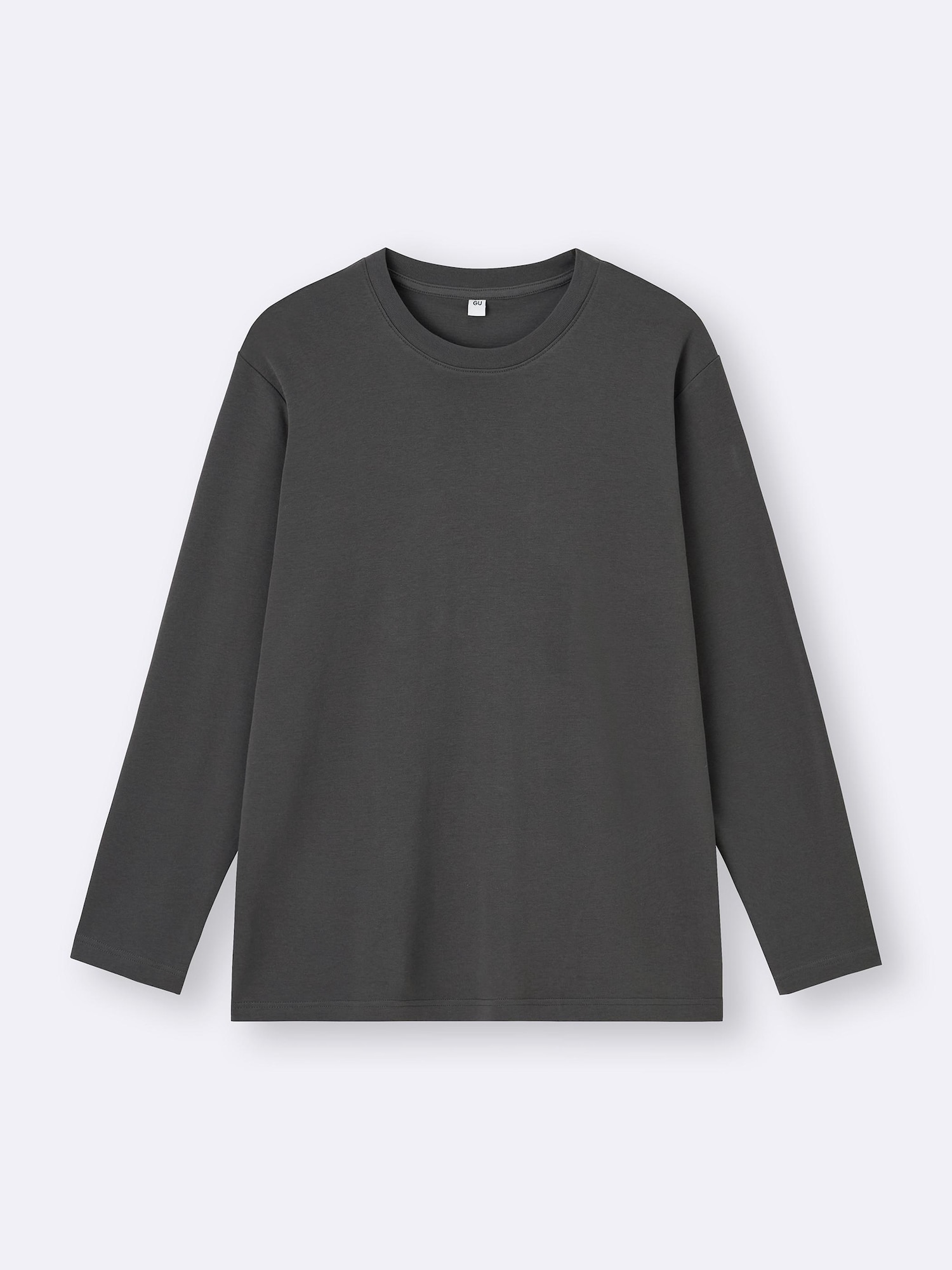 ソフトコットンクルーネックT(長袖) - 08 DARK GRAY