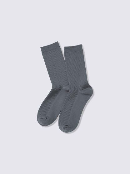 リブクルーソックス - 08 DARK GRAY