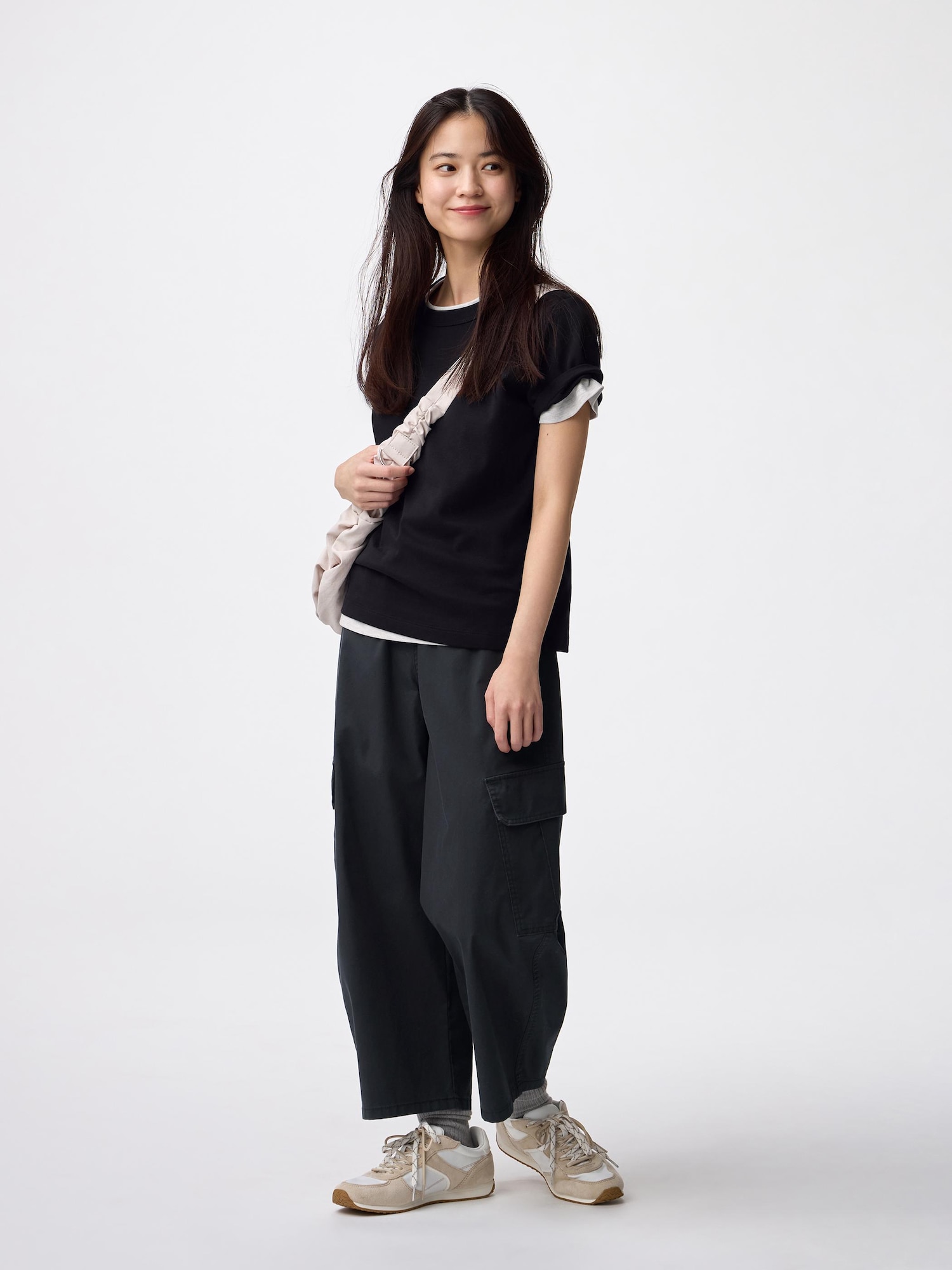 カーゴバレルアンクルパンツ(丈短め57.0cm) - 08 DARK GRAY