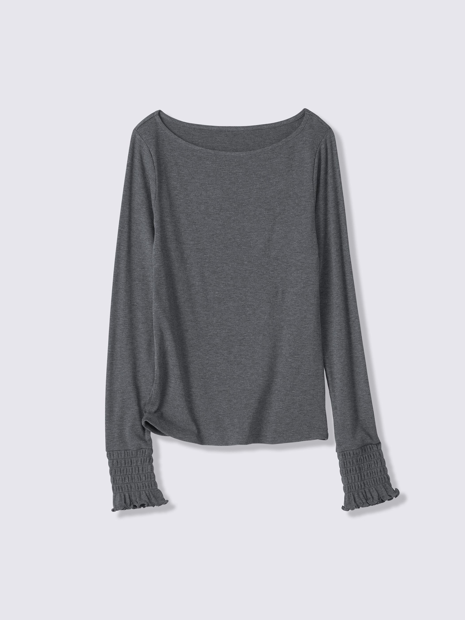 ウォームリブシャーリングスリーブT(12分袖) - 08 DARK GRAY