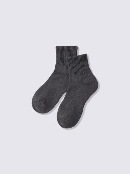ウォームリブパイルアンクルソックス - 08 DARK GRAY