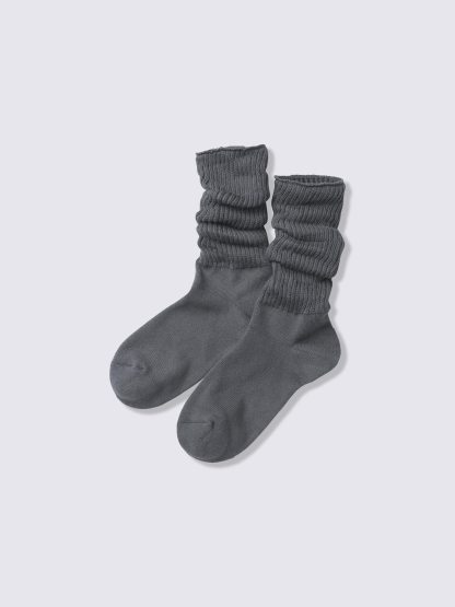 クルーソックス(チャンキーリブ) - 08 DARK GRAY