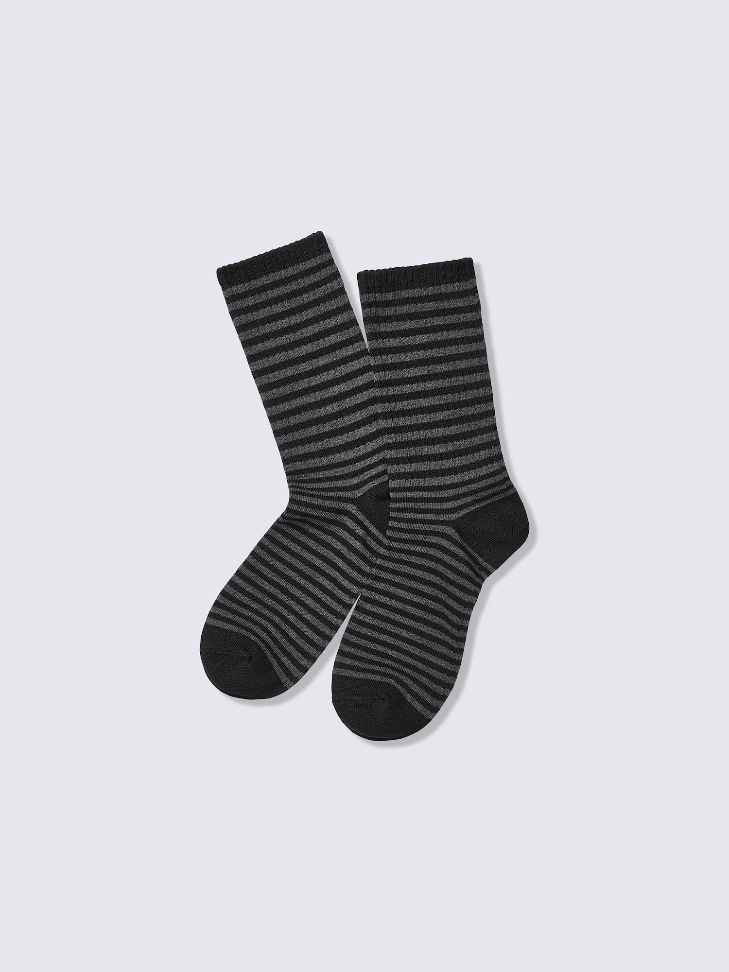 クルーソックス(ストライプ) - 08 DARK GRAY