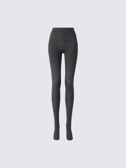 ウォームリブタイツ - 08 DARK GRAY