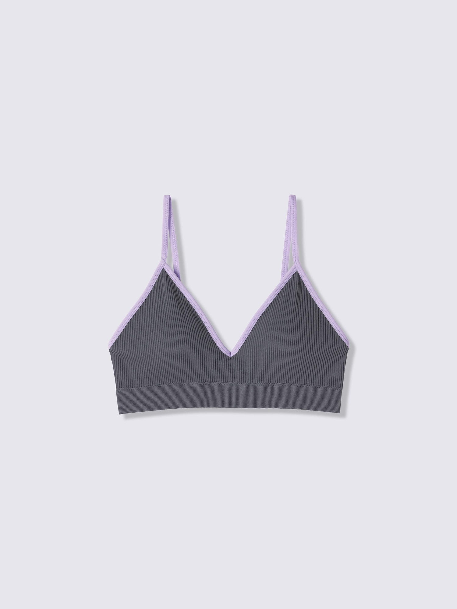 ブラレット(バイカラー)(ノンワイヤー) - 08 DARK GRAY