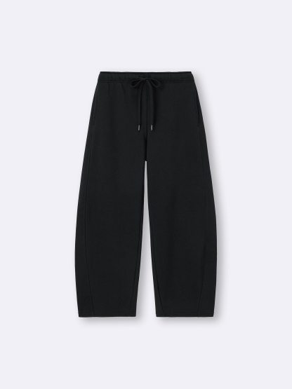 ヘビーウェイトスウェットバレルレッグパンツ(丈標準68.5～72.5cm) - 09 BLACK