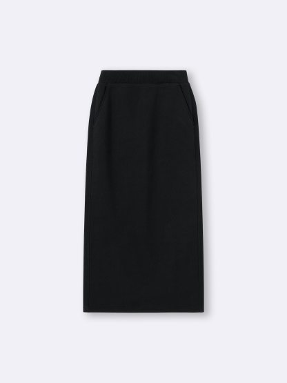 ヘビーウェイトスウェットナロースカート(丈長め88.5～95.5cm) - 09 BLACK