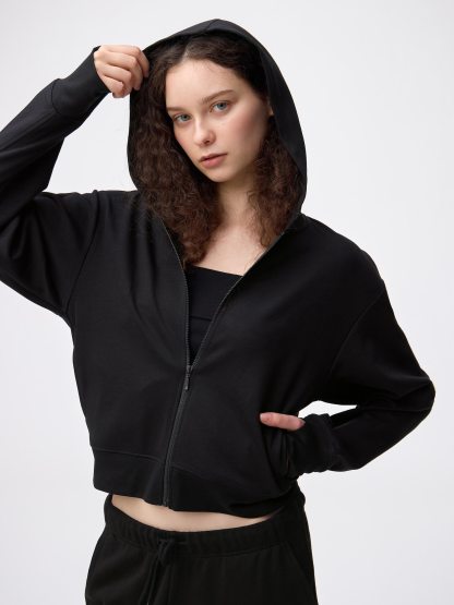 UVカットフルジップパーカ - 09 BLACK