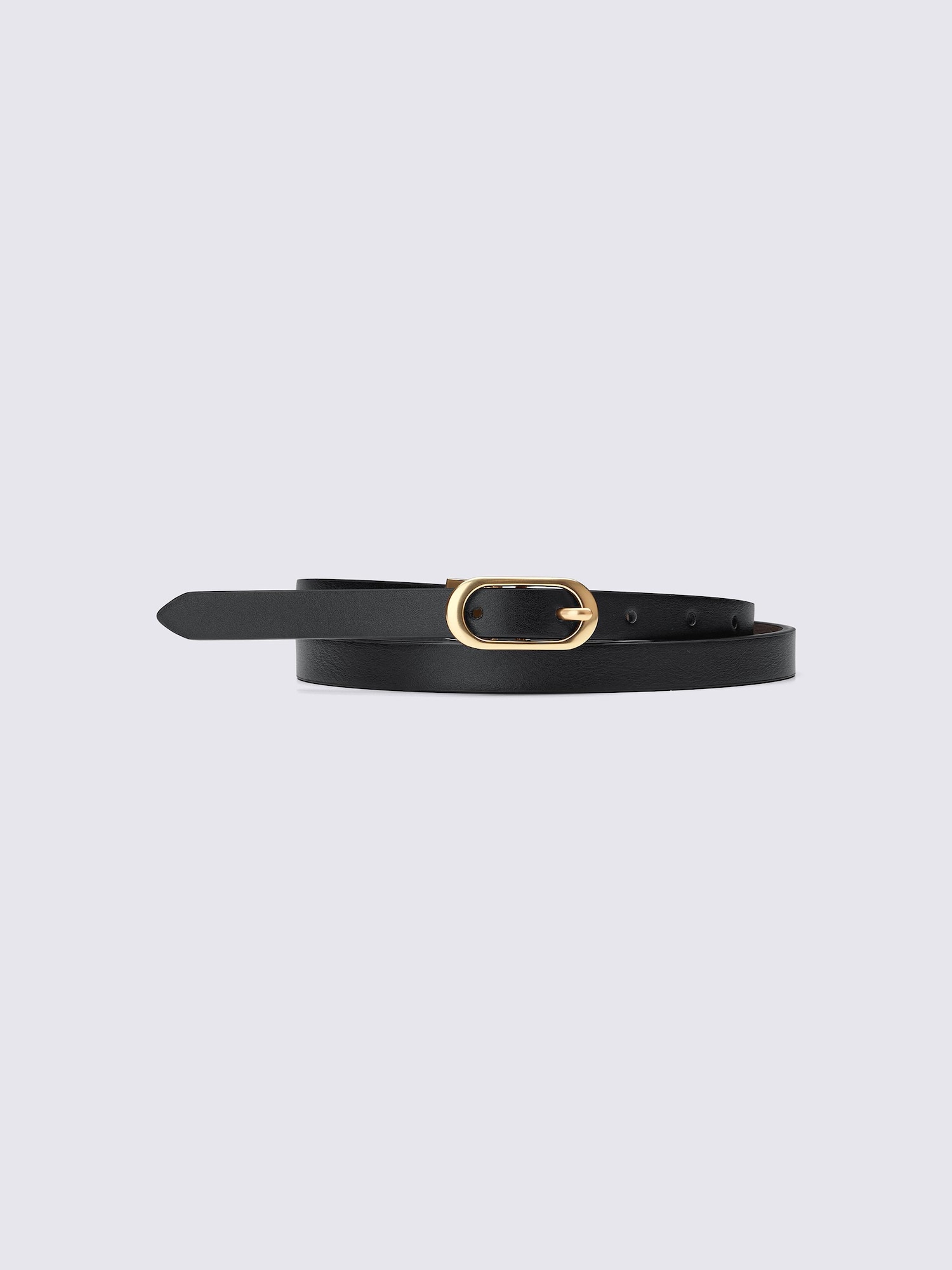 オーバルバックルリバーシブルベルト - 09 BLACK