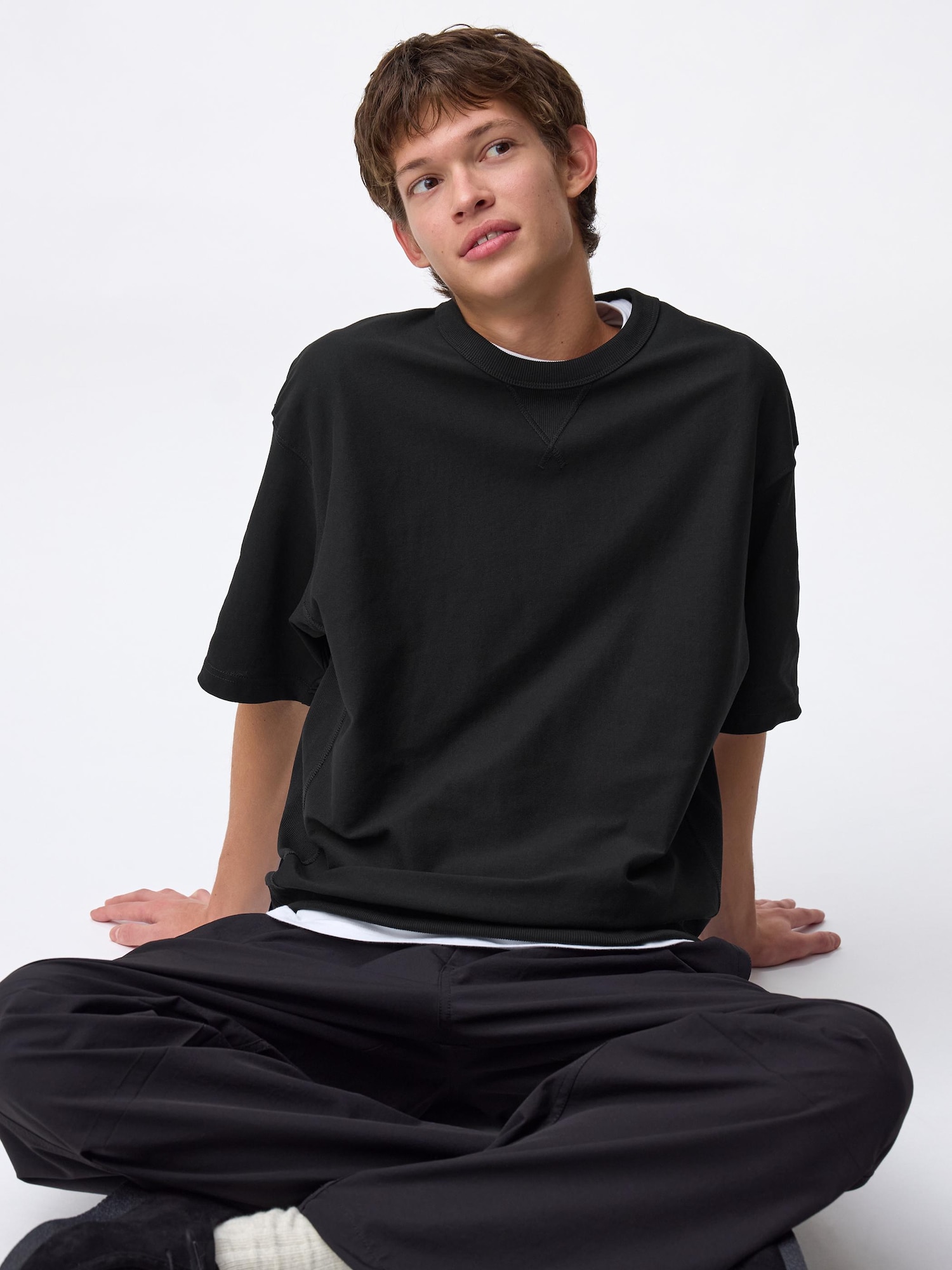 スウェT(5分袖) - 09 BLACK