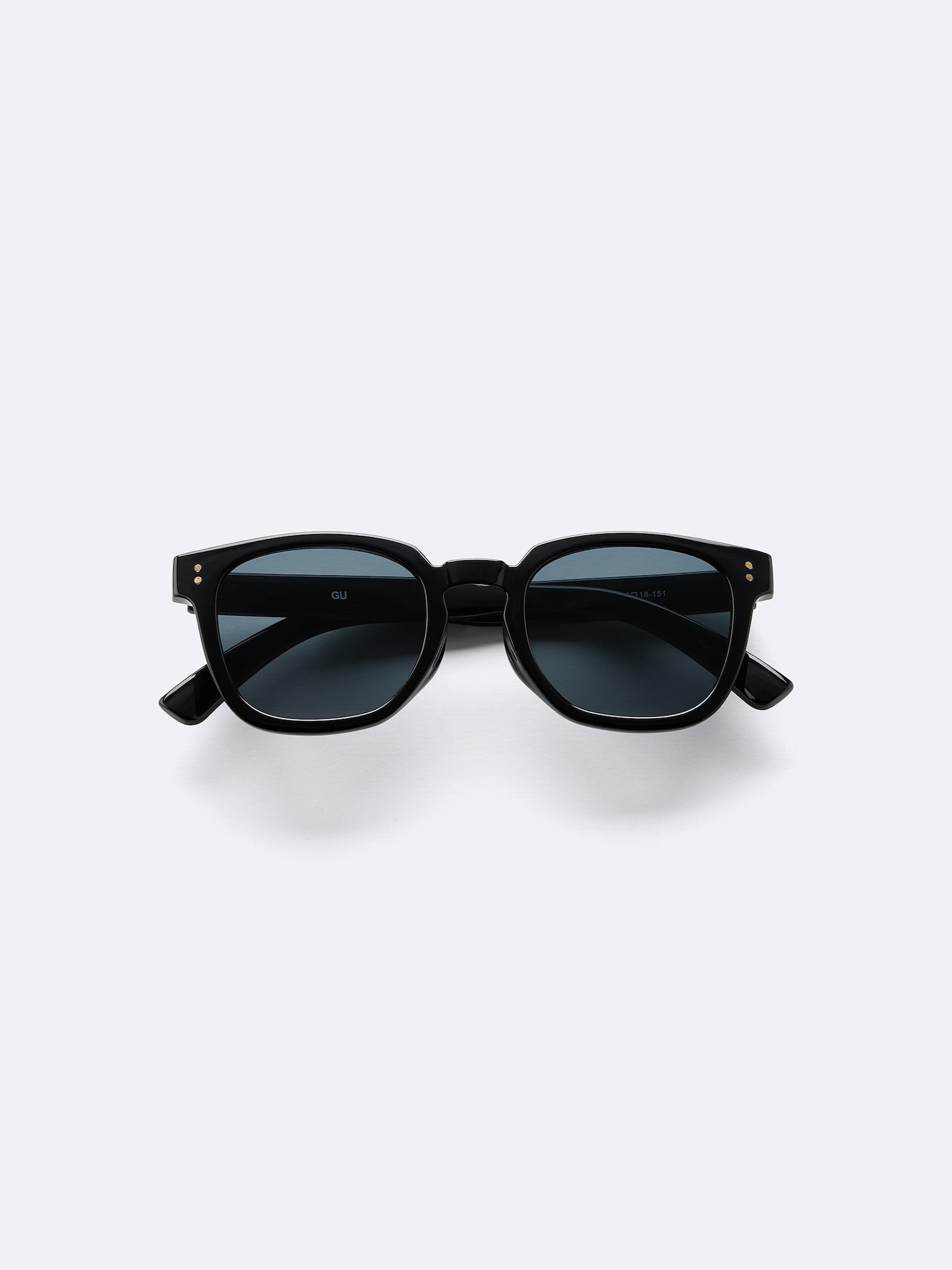 UVカットスクエアウェリントンサングラス(2026年度春商品) - 09 BLACK