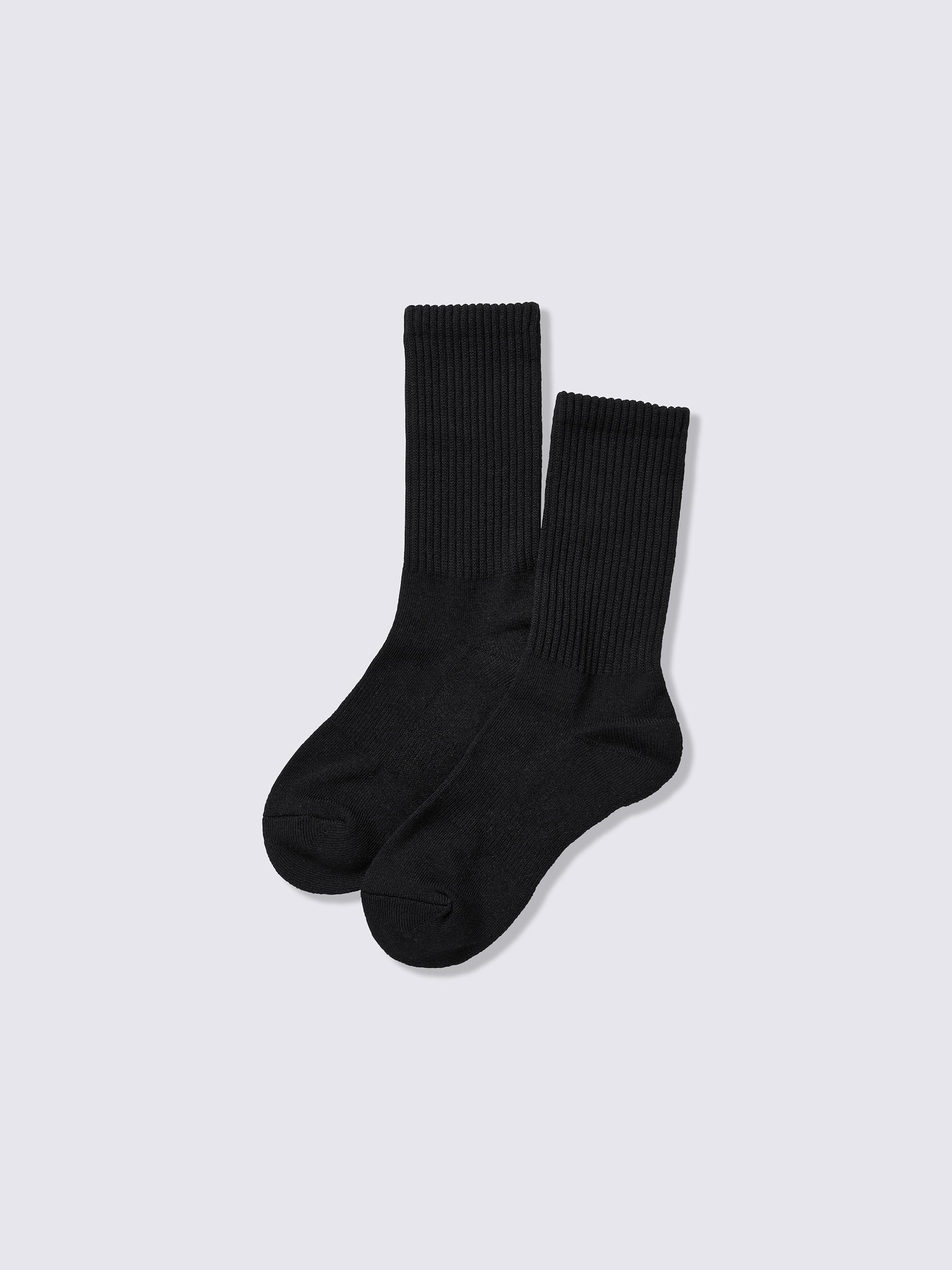 リブパイルクルーソックス - 09 BLACK