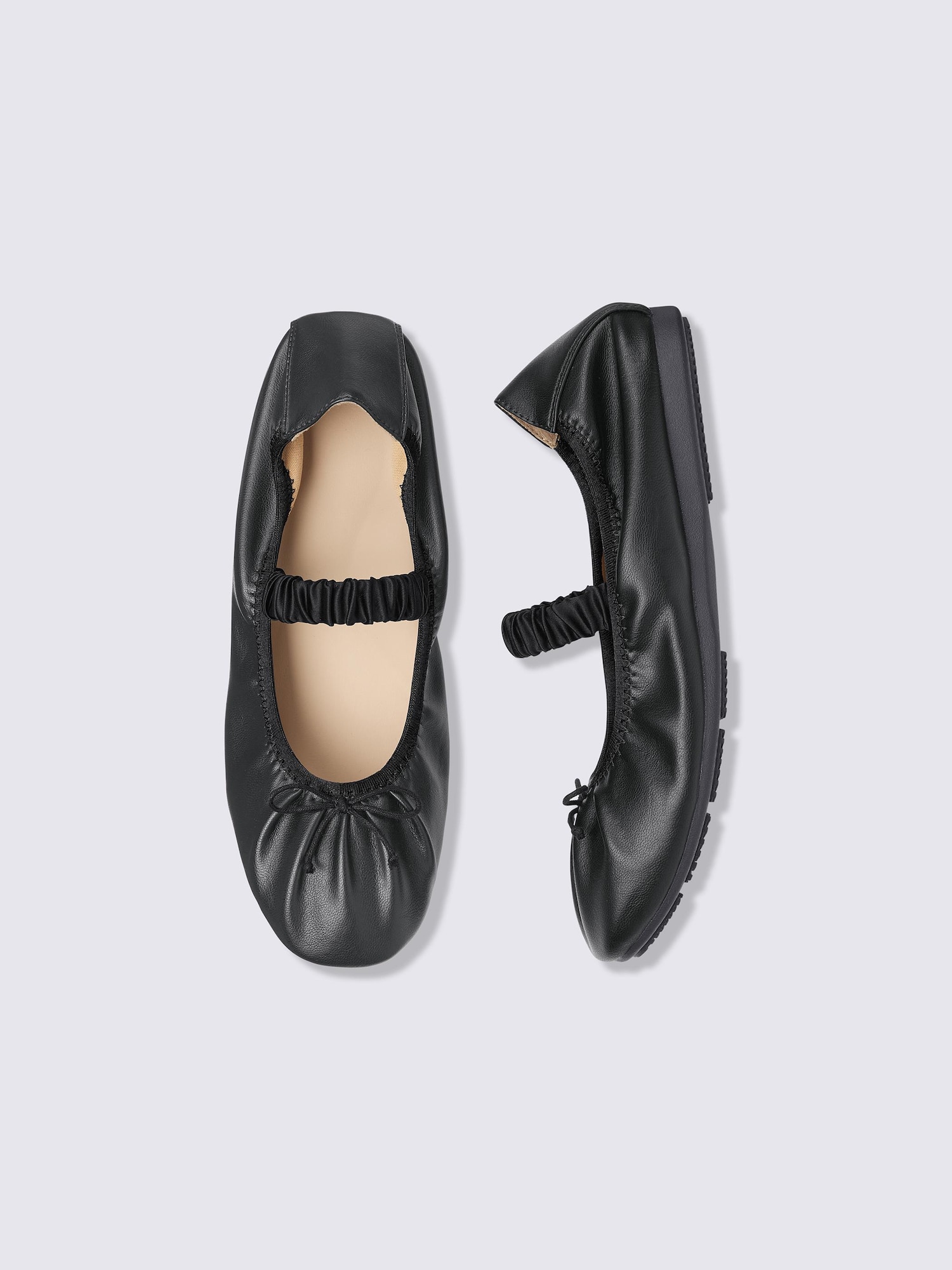 ストラップバレエスニーカー - 09 BLACK