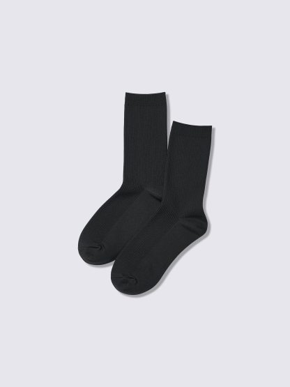 リブクルーソックス - 09 BLACK